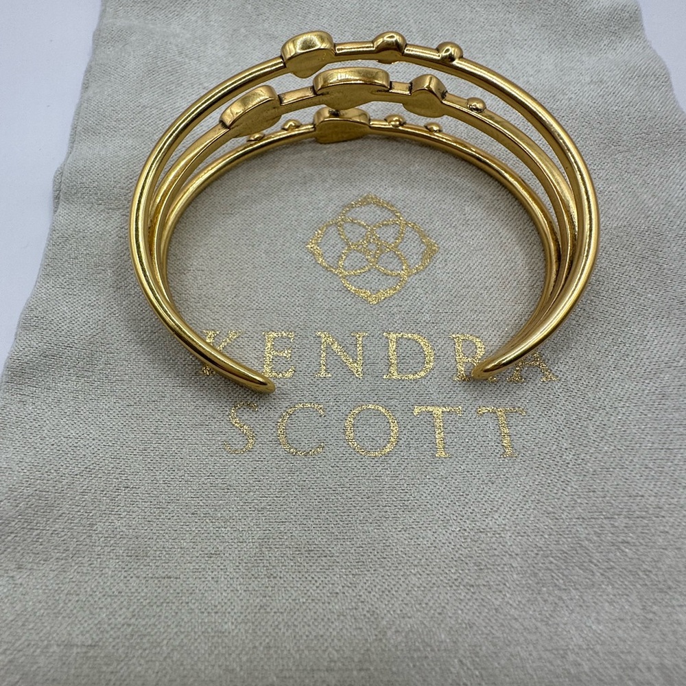 Kendra Scott “Ivy” Vintage Gold Statement Bracelet - Picture 5 of 8